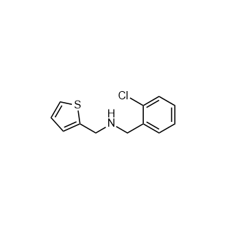N-(2-氯苄基)-1-(噻吩-2-基)甲胺结构式