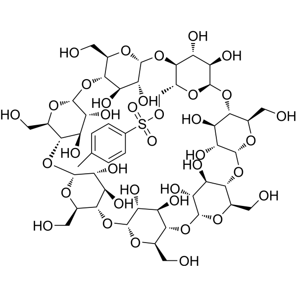 Mono-6-O-(p-toluenesulfonyl)-beta-cyclodextrin Structure