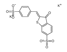 dipotassium 2,3-dihydro-3-oxo-2-[(4-sulphonatophenyl)methylene]benzo[b]thiophene-6-sulphonate结构式