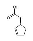 (1R)-2-Cyclopentene-1α-acetic acid结构式