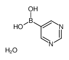Pyrimidine-5-boronic acid hemihydrate structure