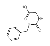 2-(benzylsulfanylcarbonylamino)acetic acid结构式
