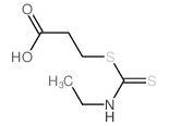 3-(ethylthiocarbamoylsulfanyl)propanoic acid结构式