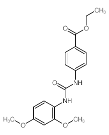 Benzoicacid, 4-[[[(2,4-dimethoxyphenyl)amino]carbonyl]amino]-, ethyl ester结构式