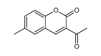 6-Methyl-3-acetyl-2H-1-benzopyran-2-one结构式