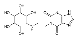 1,3-dimethyl-7H-purine-2,6-dione,6-(methylamino)hexane-1,2,3,4,5-pentol结构式