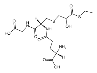 N5-((2R)-1-((carboxymethyl)amino)-3-((3-(ethylthio)-2-hydroxy-3-oxopropyl)thio)-1-oxopropan-2-yl)glutamine结构式