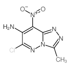 6-Chloro-3-methyl-8-nitro-(1,2,4)triazolo(4,3-b)pyridazin-7-ylamine Structure