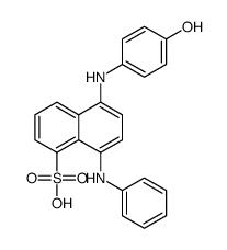 8-anilino-5-(4-hydroxyanilino)naphthalenesulphonic acid结构式