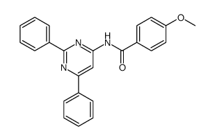N-(2,6-diphenylpyrimidin-4-yl)-4-methoxybenzamide结构式