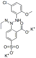 dipotassium 2-[3-(5-chloro-2-methoxyphenyl)-1-ethyltriazen-2-yl]-5-sulphonatobenzoate Structure