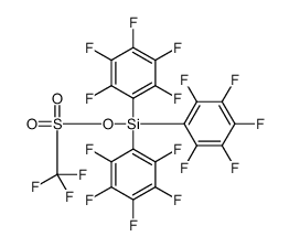 tris(2,3,4,5,6-pentafluorophenyl)silyl trifluoromethanesulfonate Structure