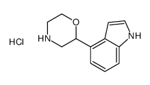 Chlorhydrate de 4-(2-morpholinyl) 1H-indole [French]结构式