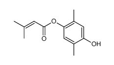 4-hydroxy-2,5-dimethylphenyl 3-methylbut-2-enoate结构式