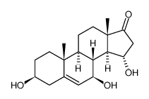 androst-5-en-17-one,3,7,15-trihydroxy-,(3beta,7beta,15alpha)结构式