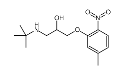 1-(5-Methyl-2-nitrophenoxy)-3-[(2-methyl-2-propanyl)amino]-2-prop anol Structure