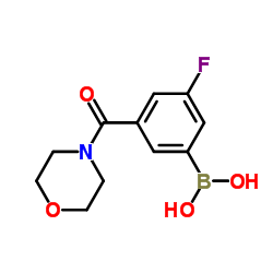 3-氟-5-(吗啉-4-羰基)苯基硼酸图片