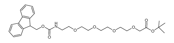 FmocNH-PEG4-t-butyl acetate Structure