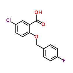 5-Chloro-2-[(4-fluorobenzyl)oxy]benzoic acid Structure