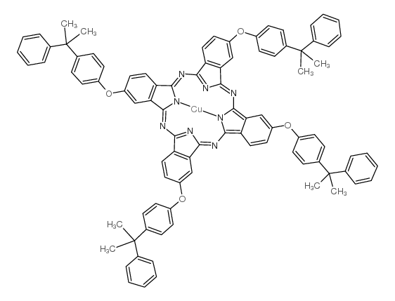 四(4-枯基苯氧基)酞菁铜(II)结构式