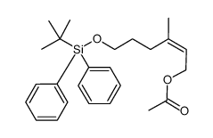 (Z)-6-(tert-butyldiphenylsilyloxy)-3-methylhex-2-enyl acetate Structure