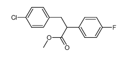 methyl 3-(4-chlorophenyl)-2-(4-fluorophenyl)propanoate结构式