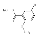 5-溴-2-(甲硫基)苯甲酸甲酯结构式