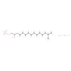 Diammonium 4,4,5,5,6,6,7,7,8,8,9,9,10,10,11,11,12,12,13,13,14,15,15,15-tetracosafluoro-2-hydroxy-14-(trifluoromethyl)pentadecyl phosphate结构式