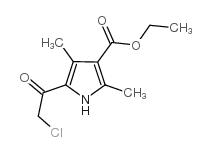 1H-Pyrrole-3-carboxylicacid, 5-(2-chloroacetyl)-2,4-dimethyl-, ethyl ester Structure