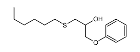 1-hexylsulfanyl-3-phenoxypropan-2-ol结构式