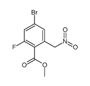 methyl 4-bromo-2-fluoro-6-(nitromethyl)benzoate结构式