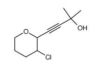4-(3-chloro-tetrahydro-pyran-2-yl)-2-methyl-but-3-yn-2-ol结构式