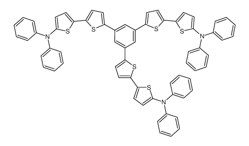 1,3,5-tris(5'-diphenylamino-2,2'-bithien-5-yl)benzene结构式