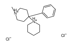1-methyl-4-phenyl-4-piperidin-1-ium-1-ylpiperidin-1-ium,dichloride结构式