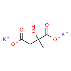 (±)-柠苹酸钾 一水合物结构式
