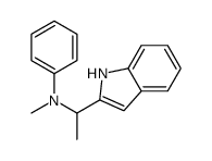 N-[1-(1H-indol-2-yl)ethyl]-N-methylaniline结构式