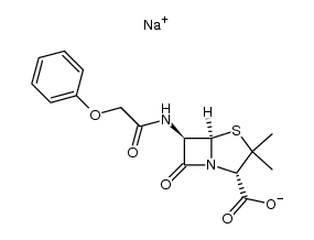 Penicillin V sodium structure