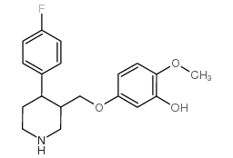 4-(4-氟苯基)-3-(4-甲氧基-3-羟基苯氧基甲基)哌啶结构式