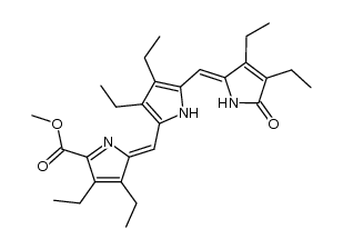 methyl 2,3,7,8,12,13-hexaethyl-1-oxo-15H,16H-tripyrrin-14-carboxylate Structure