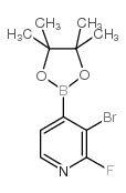 3-bromo-2-fluoro-4-(4,4,5,5-tetramethyl-1,3,2-dioxaborolan-2-yl)pyridine Structure