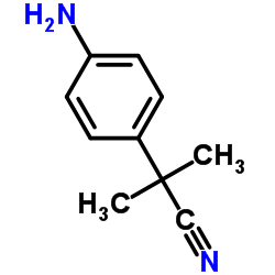 2-(4-Aminophenyl)-2-methylpropanonitril Structure