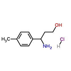 3-Amino-3-(4-methylphenyl)-1-propanol hydrochloride (1:1) Structure