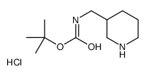 tert-Butyl (piperidin-3-ylmethyl)carbamate hydrochloride Structure