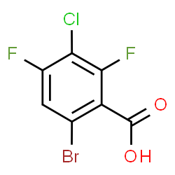 6-溴-3-氯-2,4-二氟苯甲酸结构式