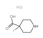 4-氟-4-哌啶甲酸盐酸盐结构式