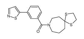 1,4-dithia-9-azaspiro[4.6]undecan-9-yl-[3-(1,2-thiazol-5-yl)phenyl]methanone Structure