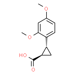 反式-2-(2,4-二甲氧基苯基)环丙烷-1-羧酸结构式