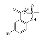 2-甲磺酰氨基-5-溴苯甲酸结构式