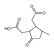[1S-(1β,2α,3β)]-(+)-3-甲基-2-(硝基甲基)-5-氧代环戊烷乙酸结构式