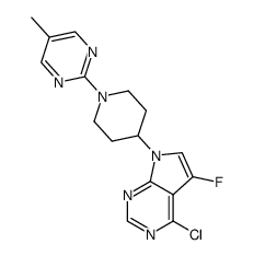 4-chloro-5-fluoro-7-[1-(5-methylpyrimidin-2-yl)piperidin-4-yl]-7H-pyrrolo[2,3-d]pyrimidine Structure
